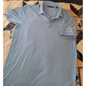 Travis Mathew Men's Top Golf Cleveland Light Blue Polo Shirt XL